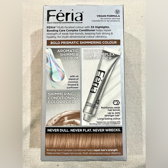 L Oreal Feria Permanent Hair Color B61 Downtown Brown Hi Lift 1 application NWT - Picture 3 of 13